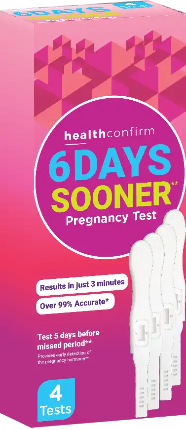 HealthConfirm 6 Days Sooner Pregnancy Test - 4 Tests