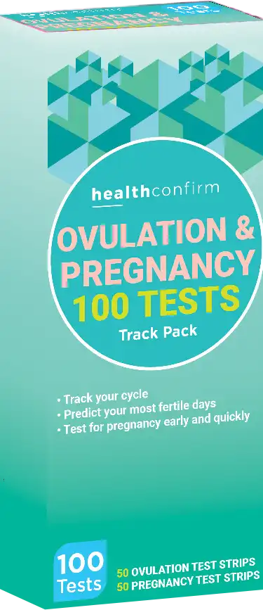 HealthConfirm Ovulation & Pregnancy Track Pack - 100 Tests